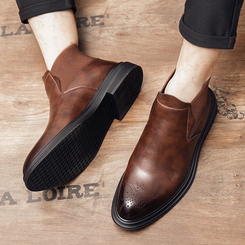 Men Formal Wear With Boots - Hoge leren schoenen zijn veelzijdig voor