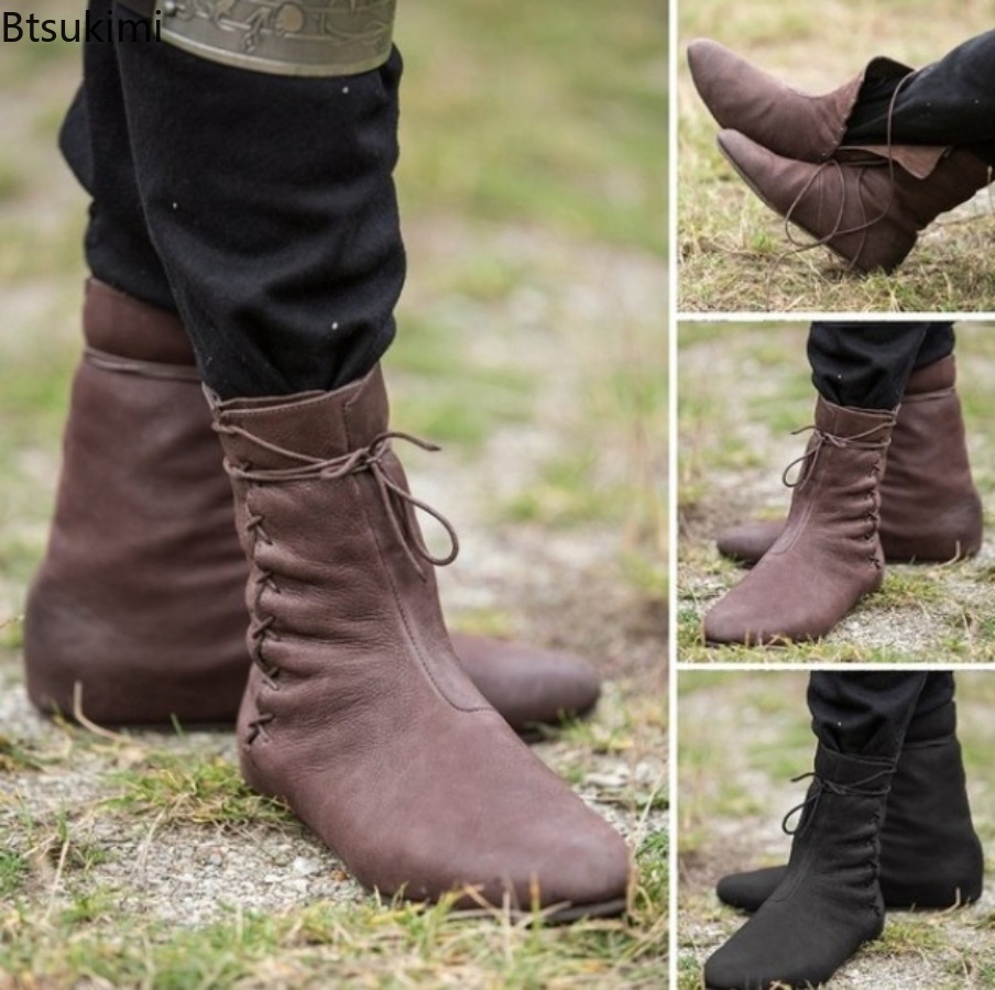 Men Formal Wear With Boots - 2026 Middeleeuwse Victoria Renaissance-laarzen voor heren,