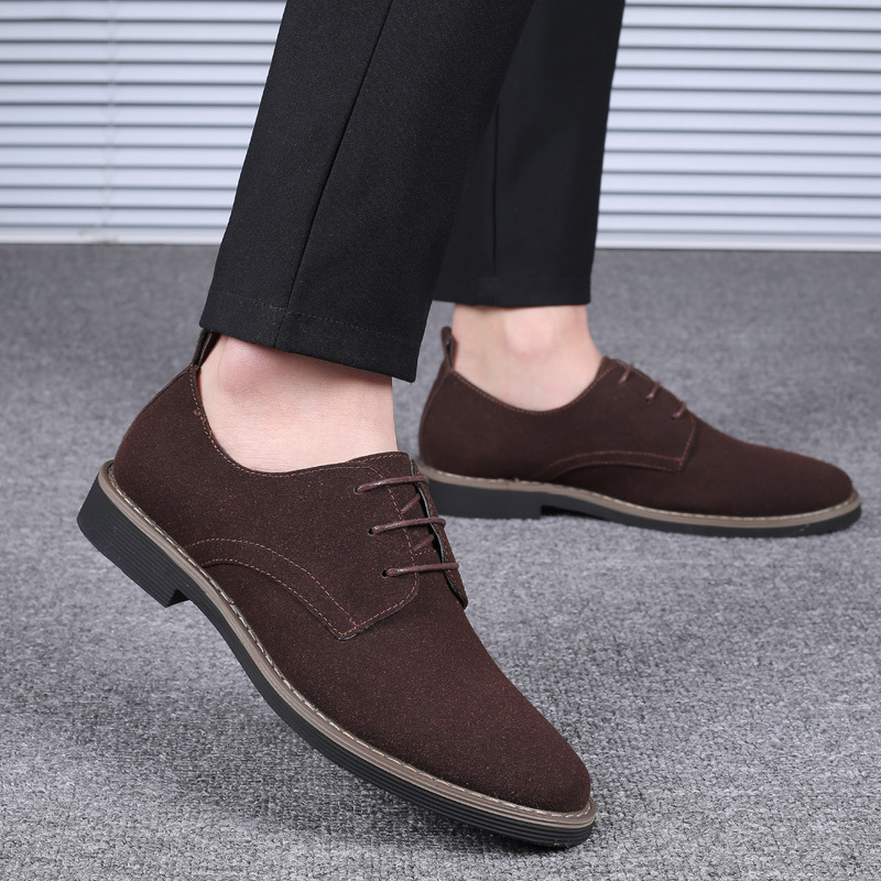 Formal Men Daily Wear Footwear - Heren marineblauwe suède leren Oxford schoenen