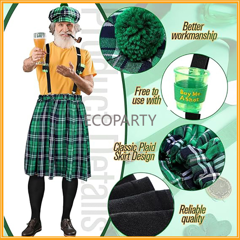 St. Patricks Day-kostuumset Gr - Sock Garter Men recensie en prijs