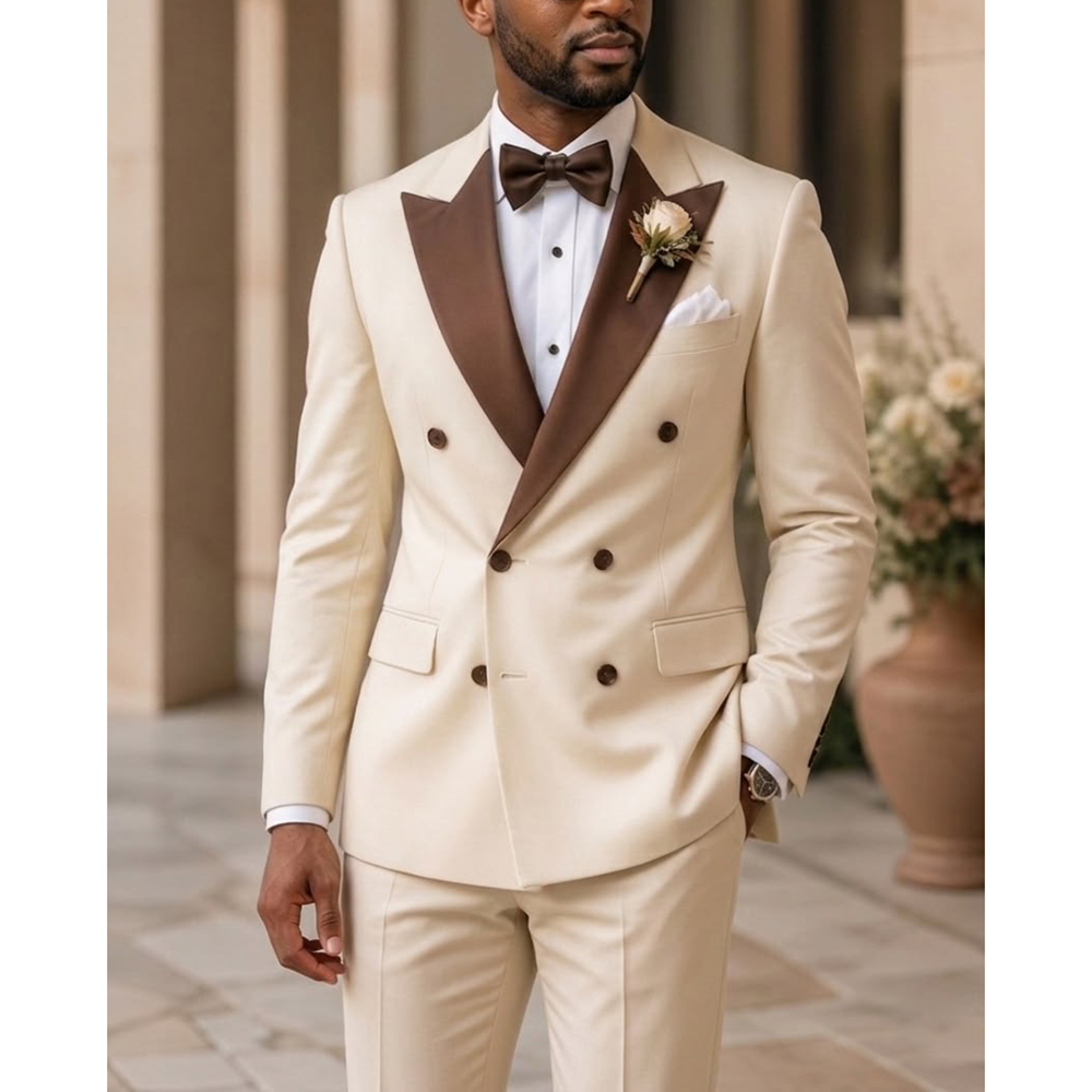 Heren Double Breasted Smokingp - Men Formal Wear Modern recensie en prijs